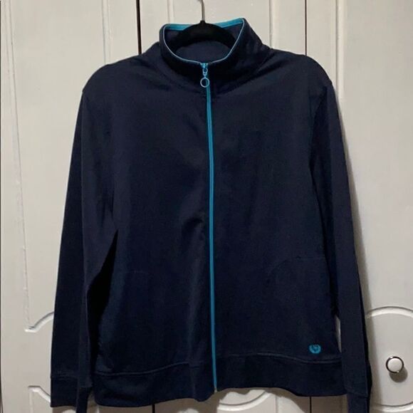 Silverwear New York Navy zippered sweater Large - Picture 1 of 11